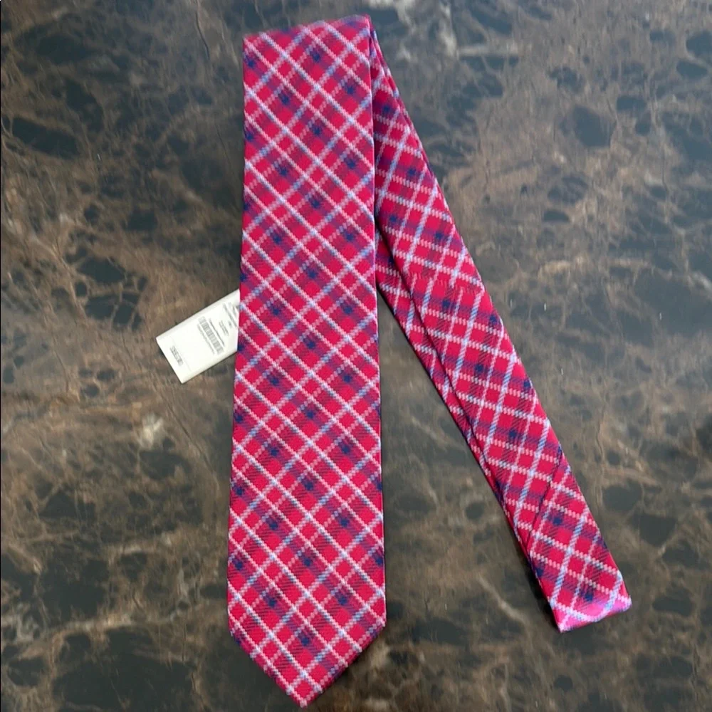 NEW! Club Room Red and Blue Plaid Tie